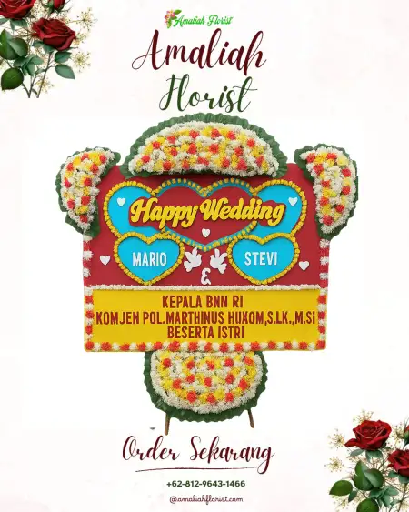 Papan Bunga Pernikahan Nameng